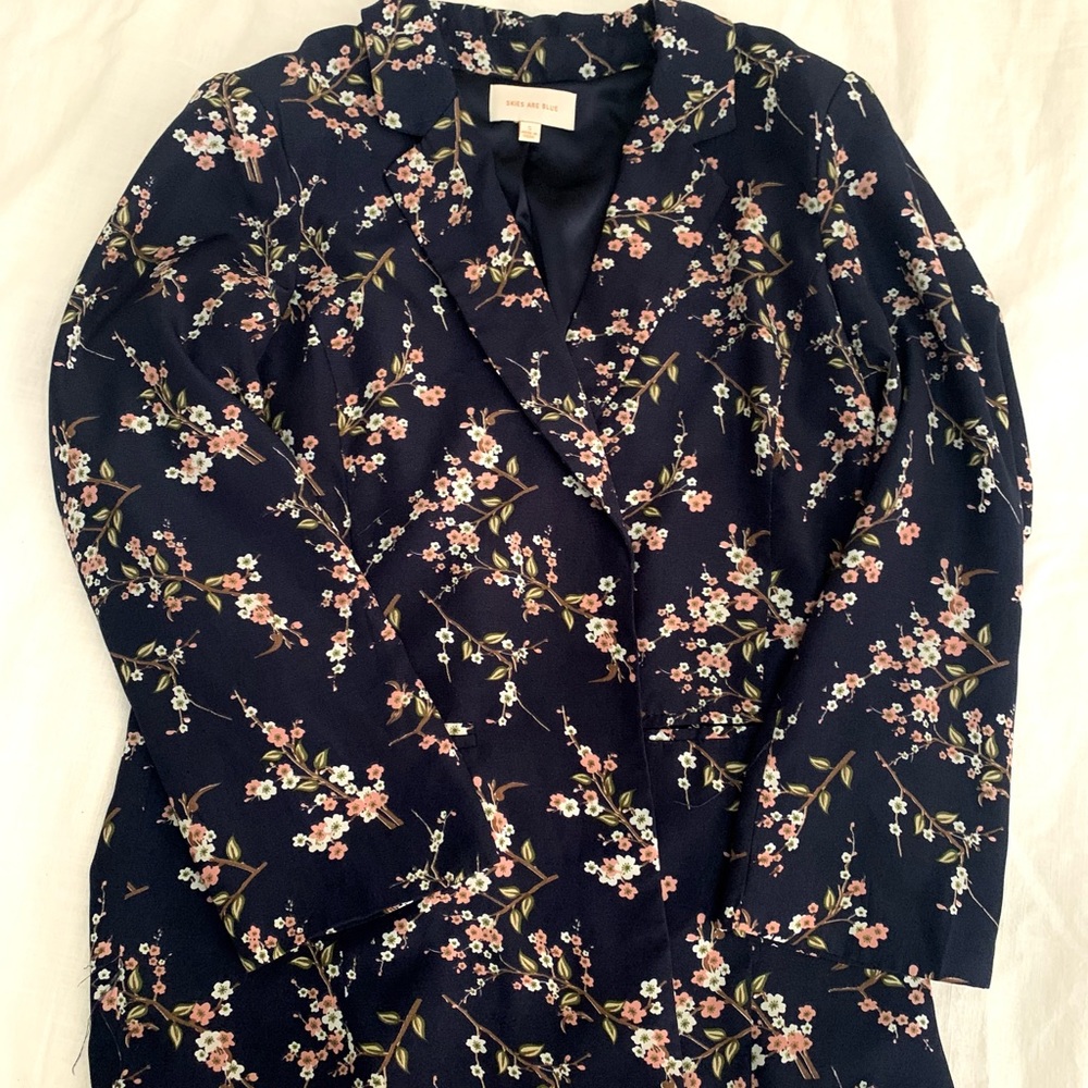Skies are Blue Floral Blazer